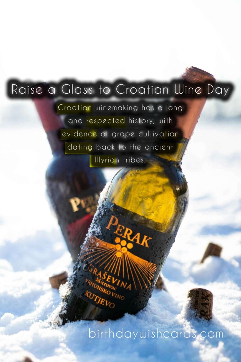Celebrate Croatian Wine Day on December 26