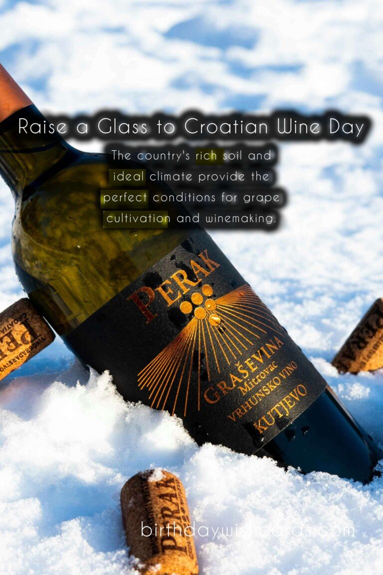 Celebrate Croatian Wine Day on December 26