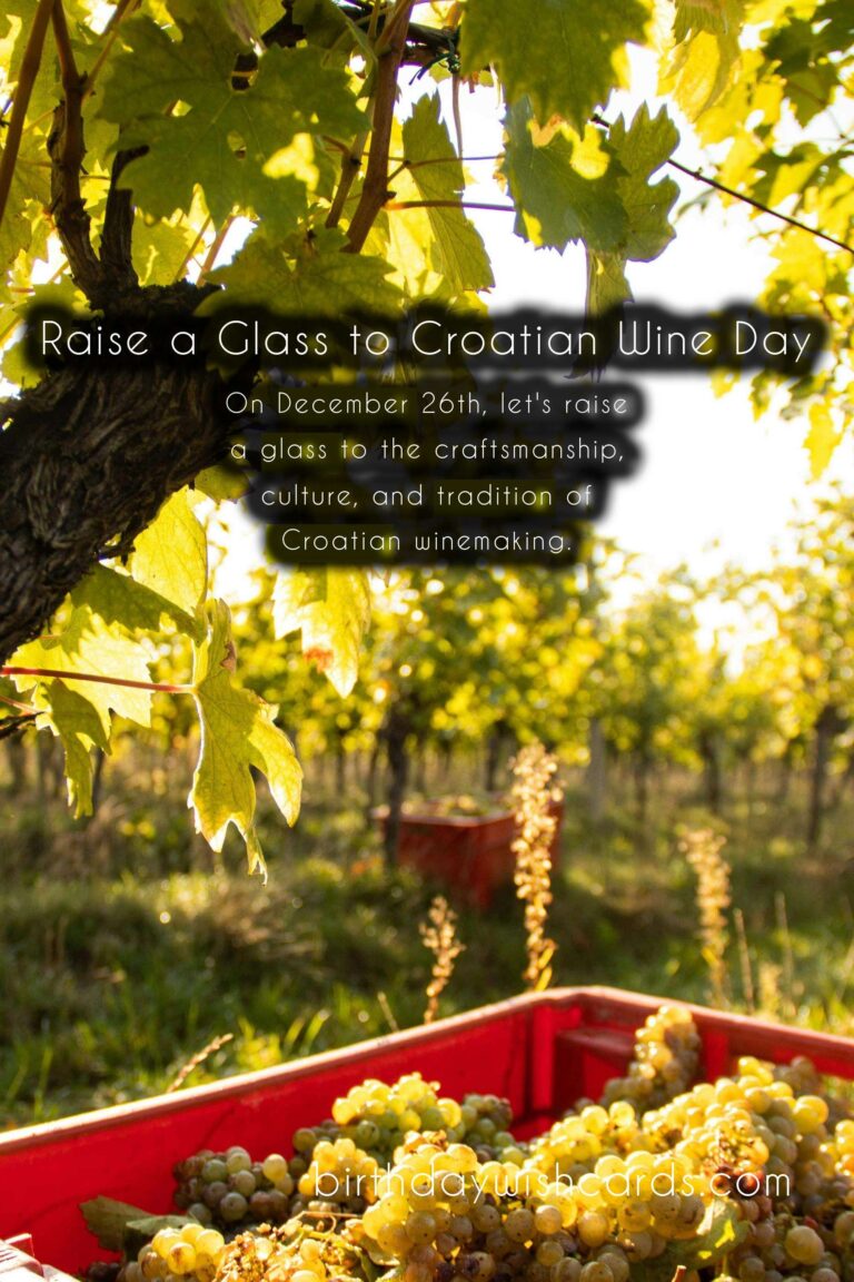 Celebrate Croatian Wine Day on December 26