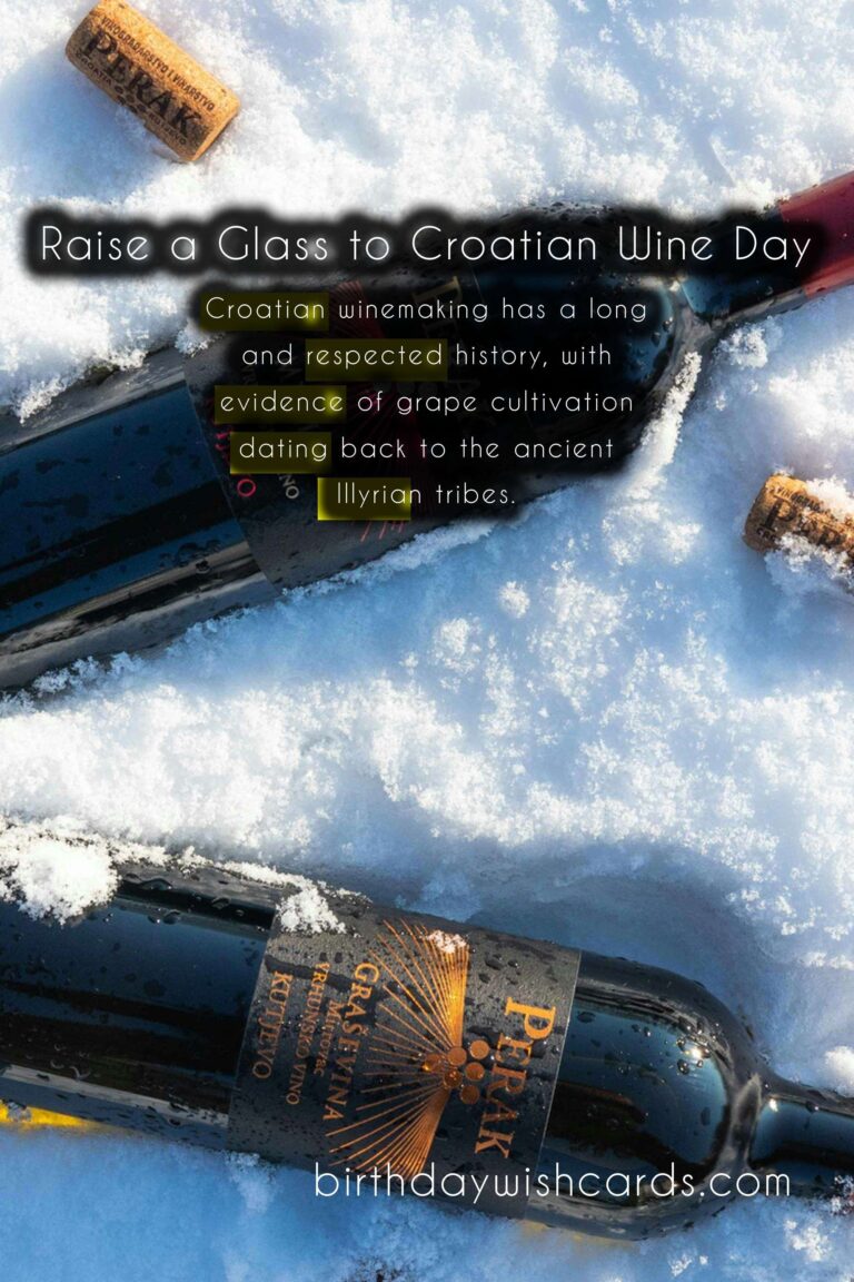 Celebrate Croatian Wine Day on December 26