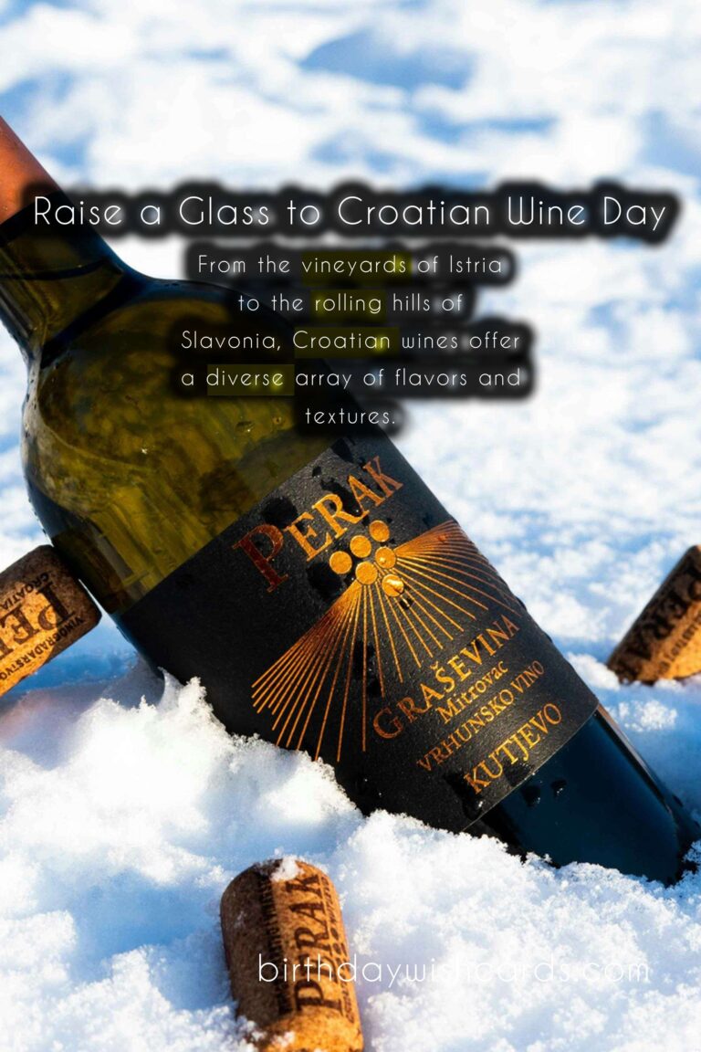 Celebrate Croatian Wine Day on December 26