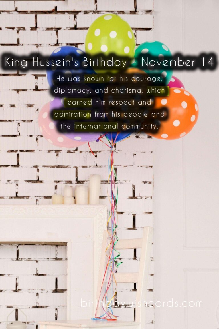Remembering King Hussein on his Birthday – November 14, 2021