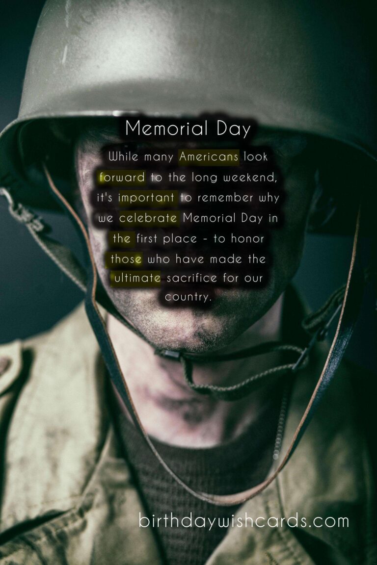 Memorial Day: Honoring Those Who Gave Their Lives for Our Country