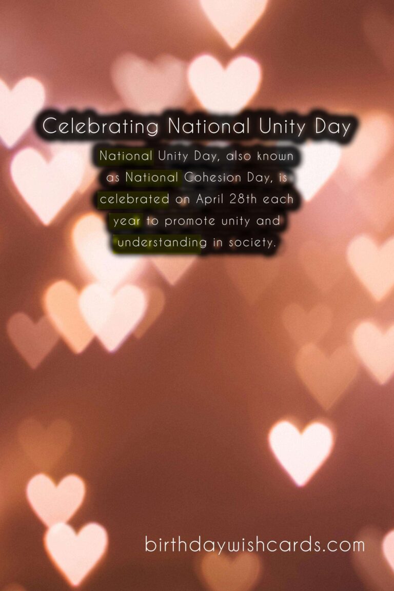 Celebrating National Unity Day: The Significance of April 28th