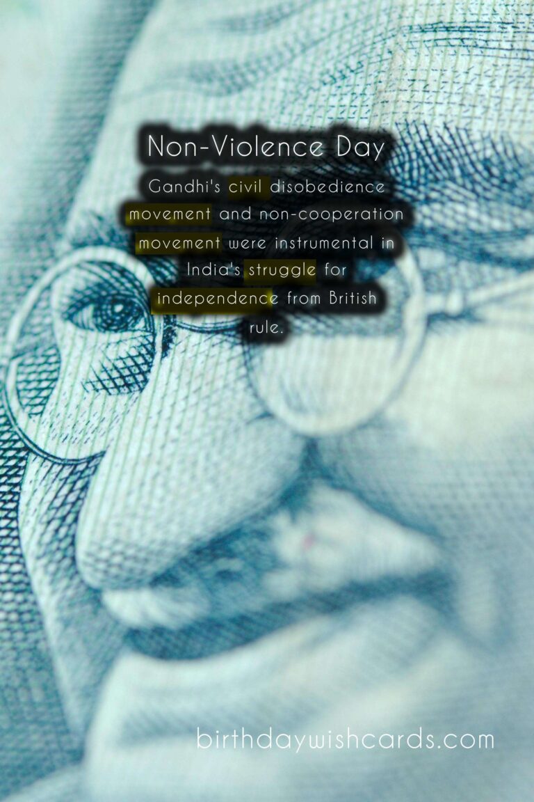 National Day of Non-Violence – October 2nd