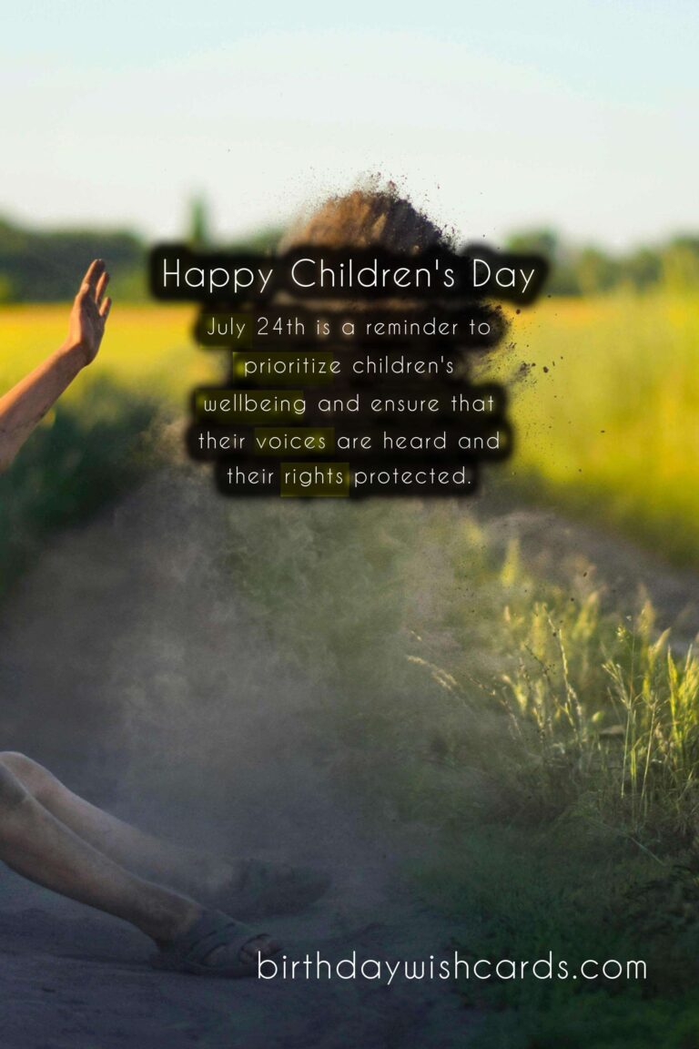 July 24 - Children's Day: A Day to Celebrate Innocent Joy and Laughter