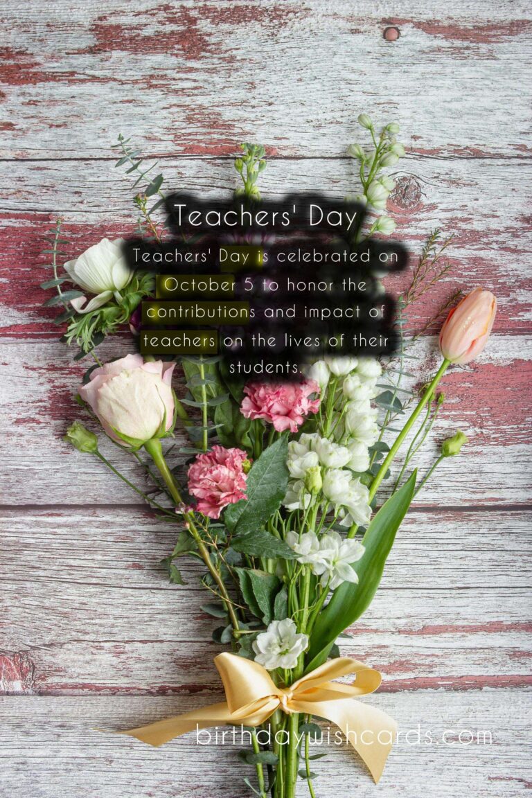 October 5 – Teachers’ Day: Celebrating Educators and Mentors