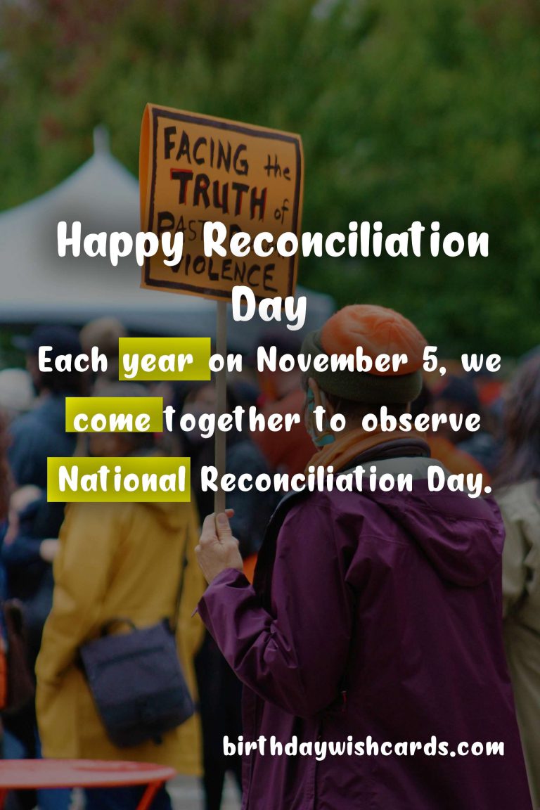 November 5: National Reconciliation Day
