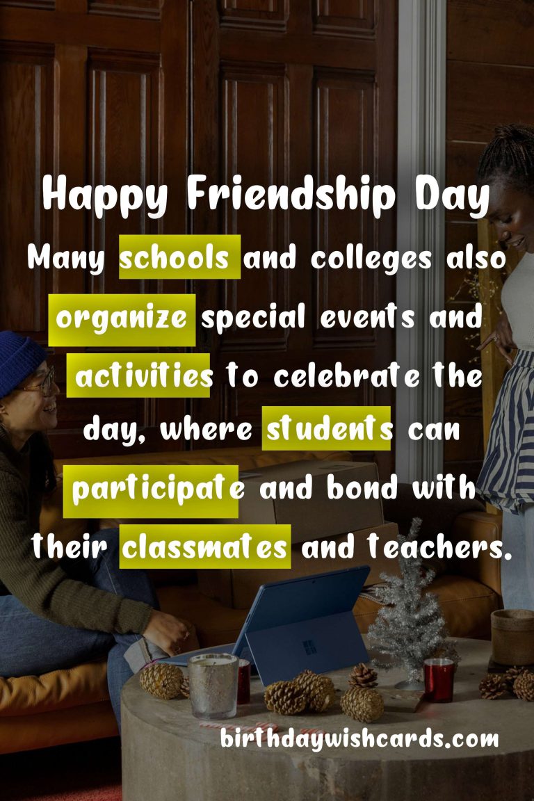 First Sunday of August: Friendship Day (Día de la Amistad)