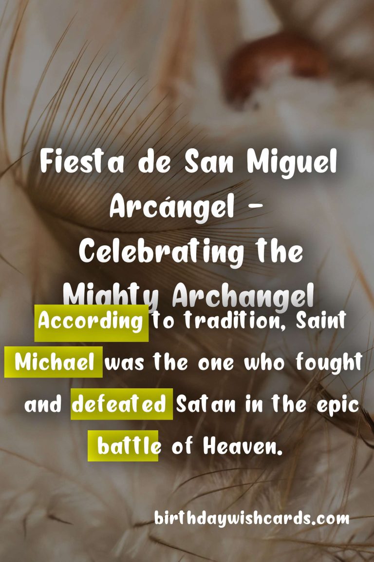 Celebrating Fiesta de San Miguel Arcángel with Michael the Archangel