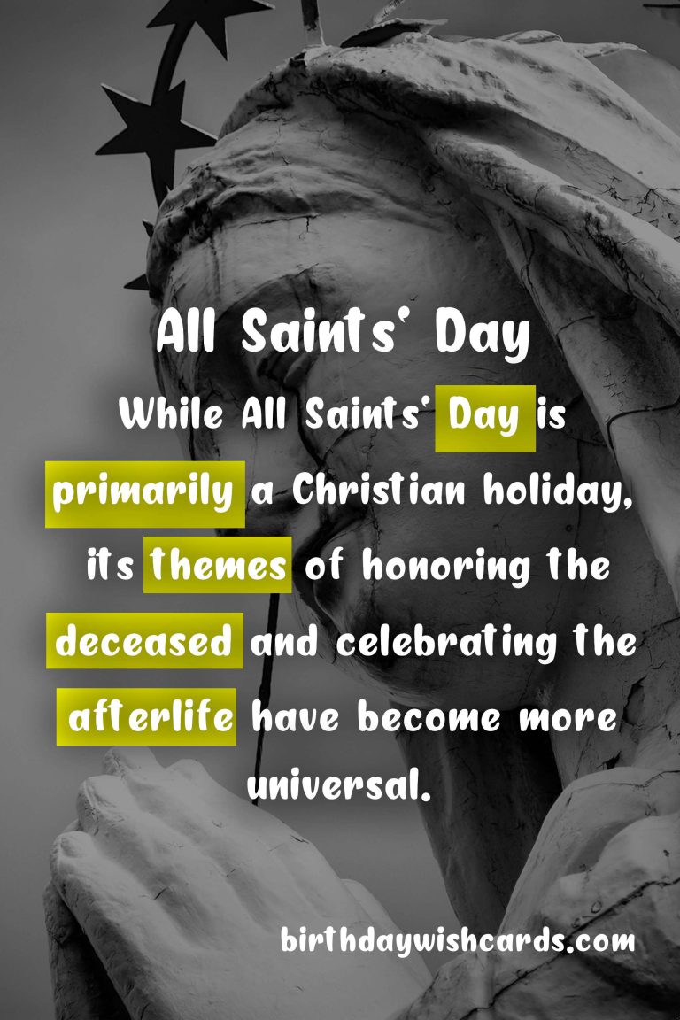 All Saints' Day - A Day to Celebrate the Saints