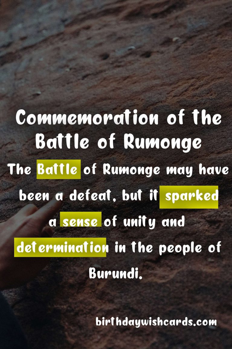 Commemorating the Defining Battle of the Great Lakes Region: August 13: Commemoration of the Battle of Rumonge