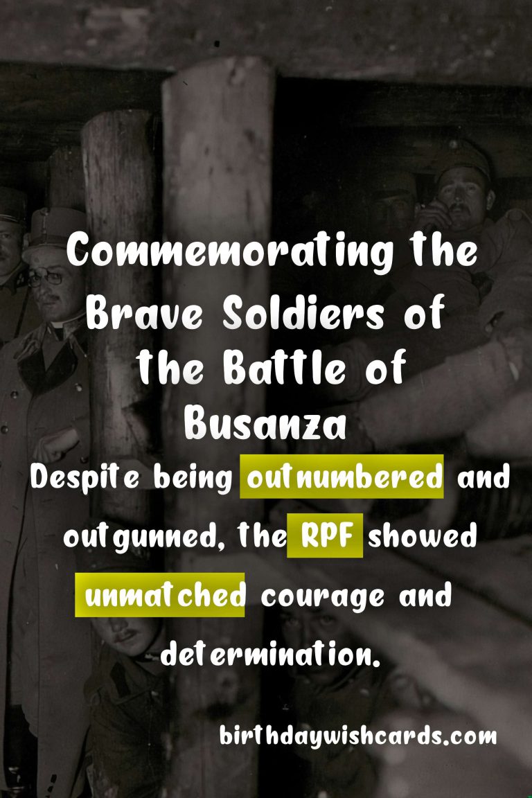 Commemorating the Battle of Busanza: Remembering the Brave Soldiers Who Fought for Freedom