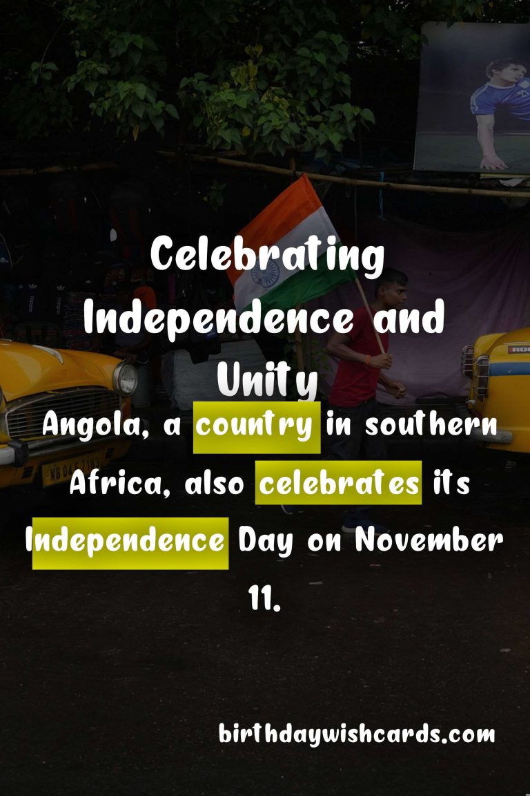 November 11: Independence and Unity Day