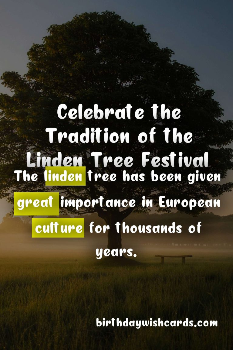 Celebrate the Rich Tradition of the Linden Tree Festival on June 14