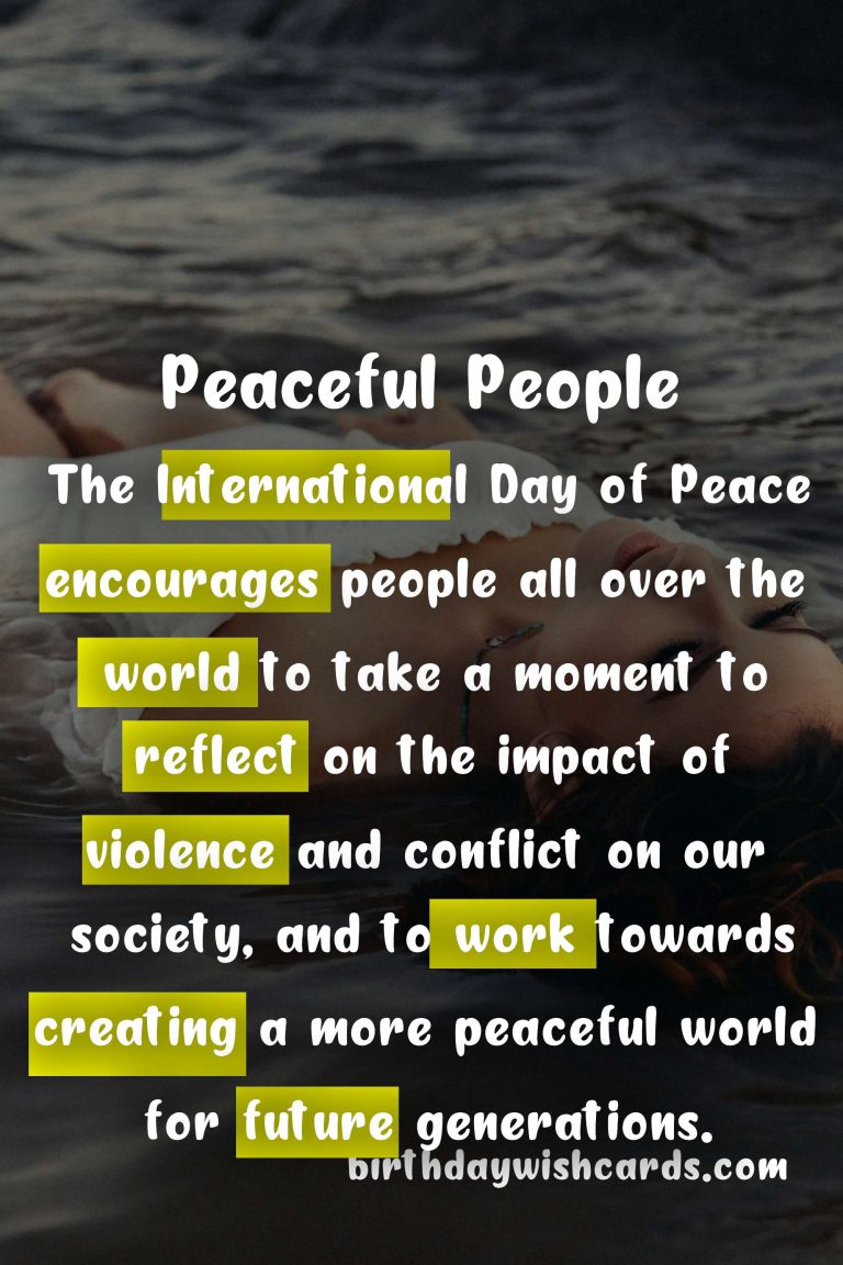 International Day of Peace: A Time for Global Unity and Understanding