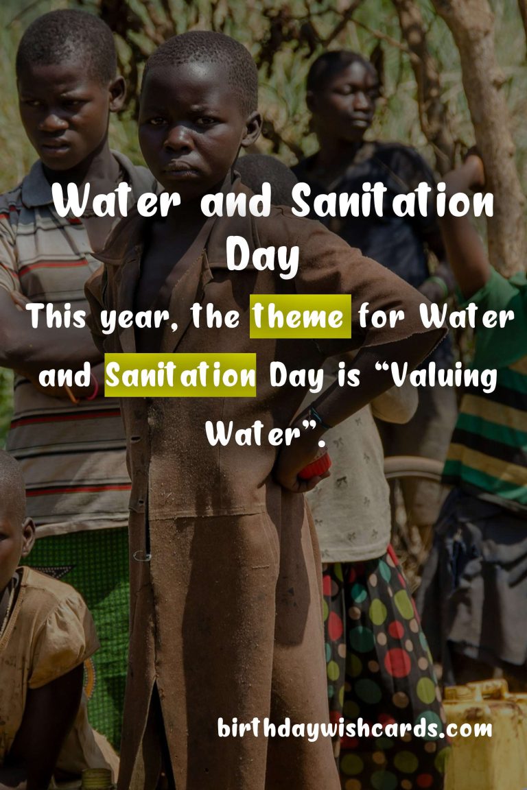 Water and Sanitation Day – March 22nd