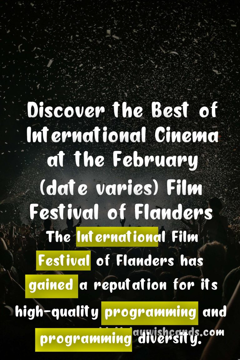 Celebrating the Best of International Films: A Look at the February (date varies) Film Festival of Flanders