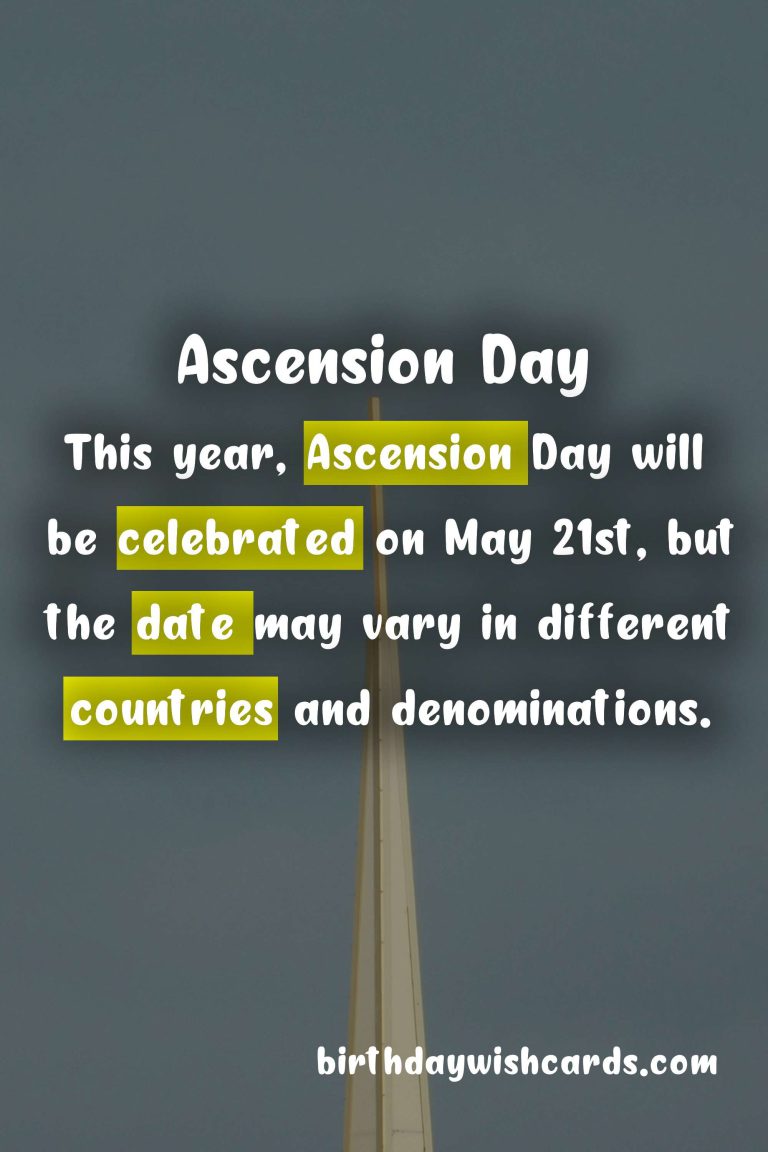 Ascension Day: A Celebration of Faith and Revival