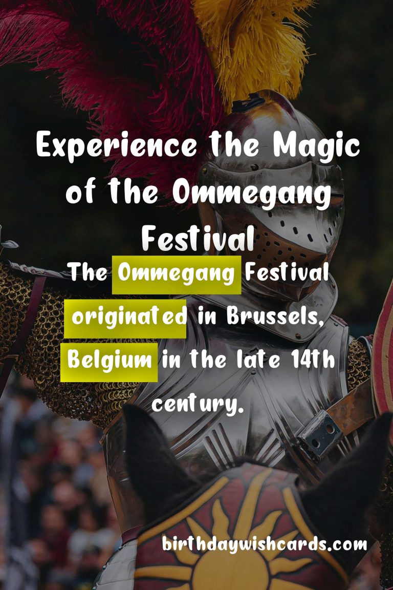 Celebrate the Month of June with the Ommegang Festival
