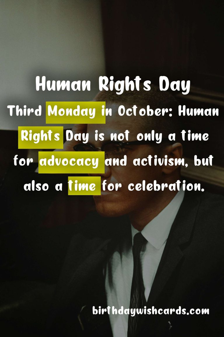 Third Monday in October: Human Rights Day