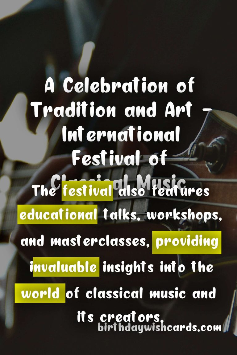 Experience the Best of Classical Music at the International Festival – November 8-12, 2021