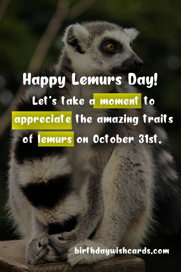 Celebrate Lemur’s Day on October 31st