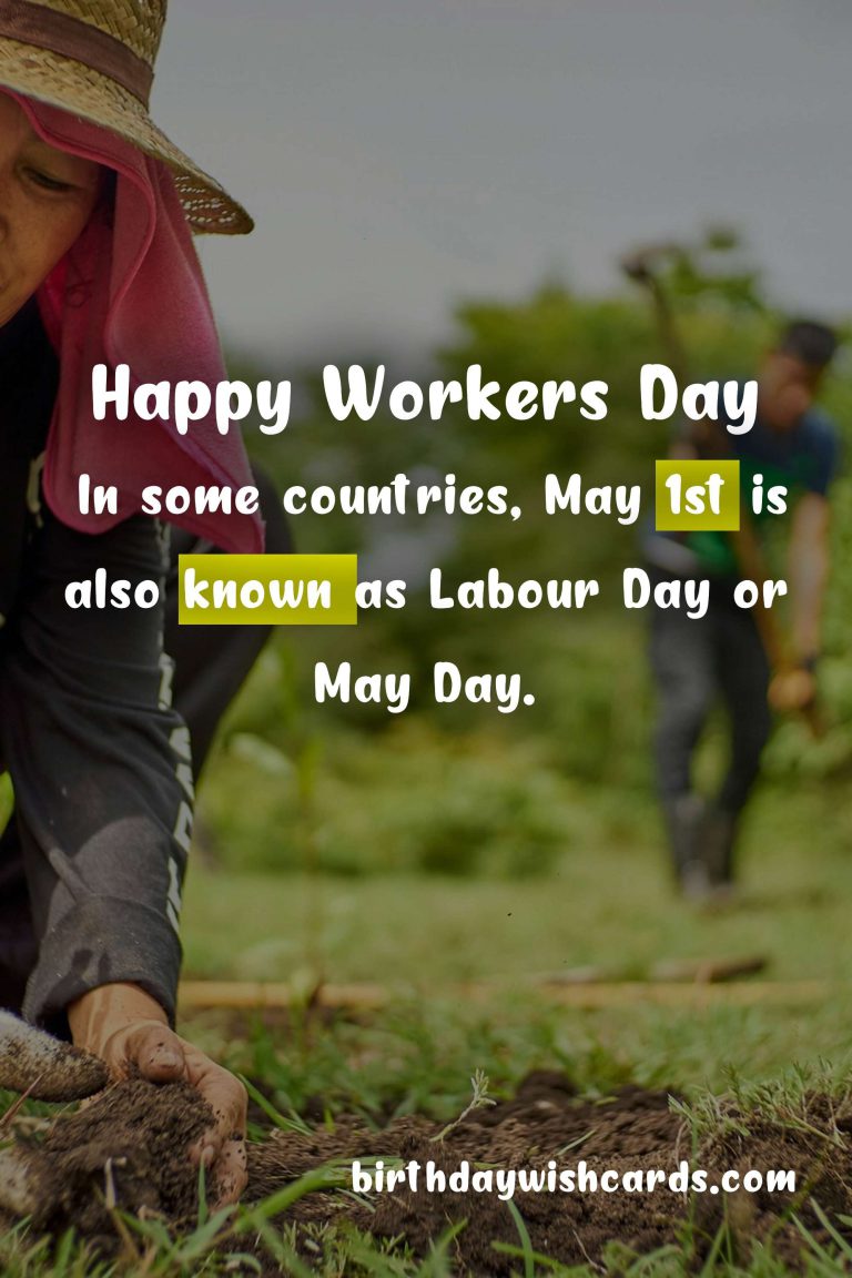 Workers’ Day – Celebrating the Contributions and Rights of Workers on May 1