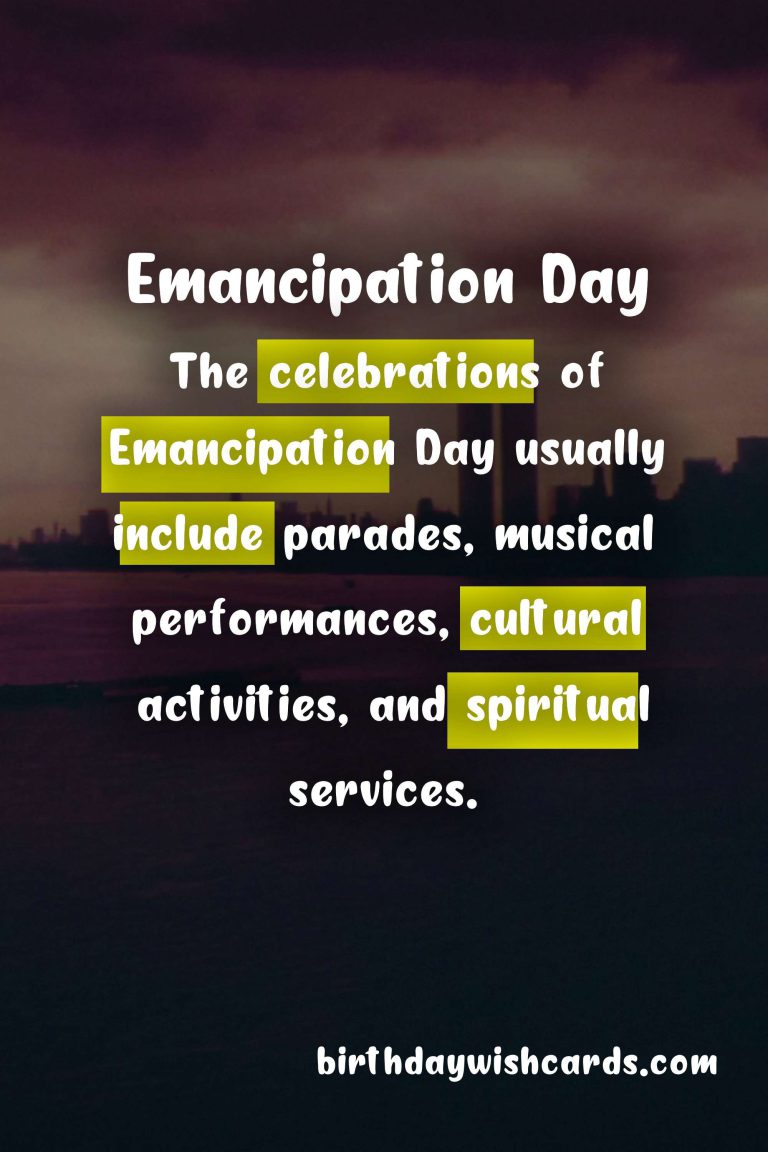 Emancipation Day - Celebrating Freedom on August 1st