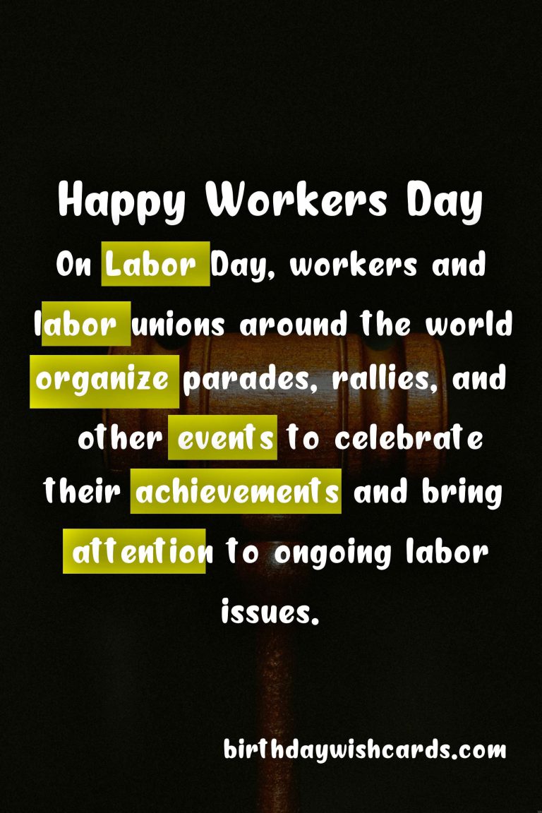 Labour Day – Celebrating the International Workers’ Day on May 1st