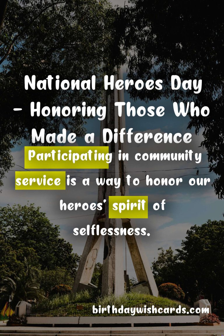 Celebrate National Heroes Day - October 25th