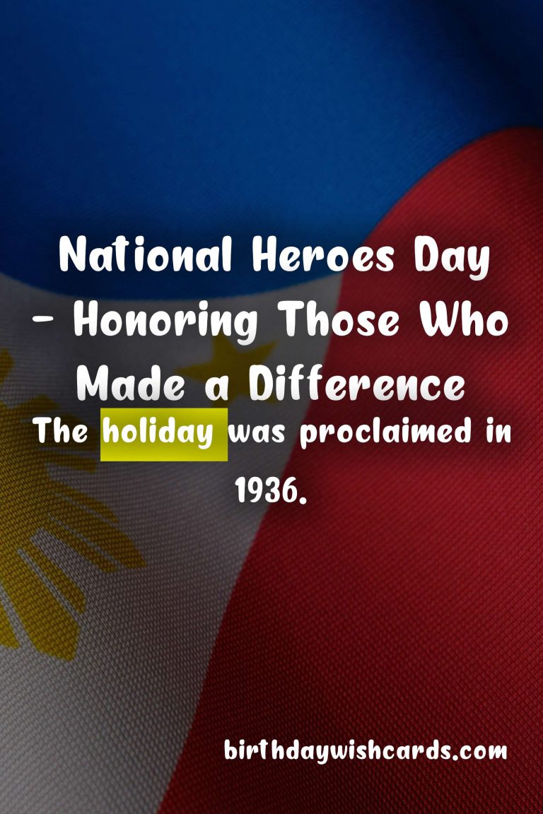 Celebrate National Heroes Day – October 25th
