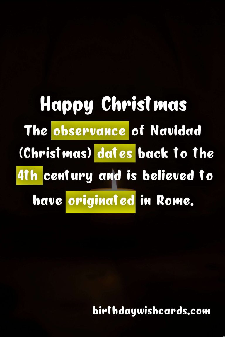Celebrate Navidad (Christmas) - December 25 with Joy and Happiness
