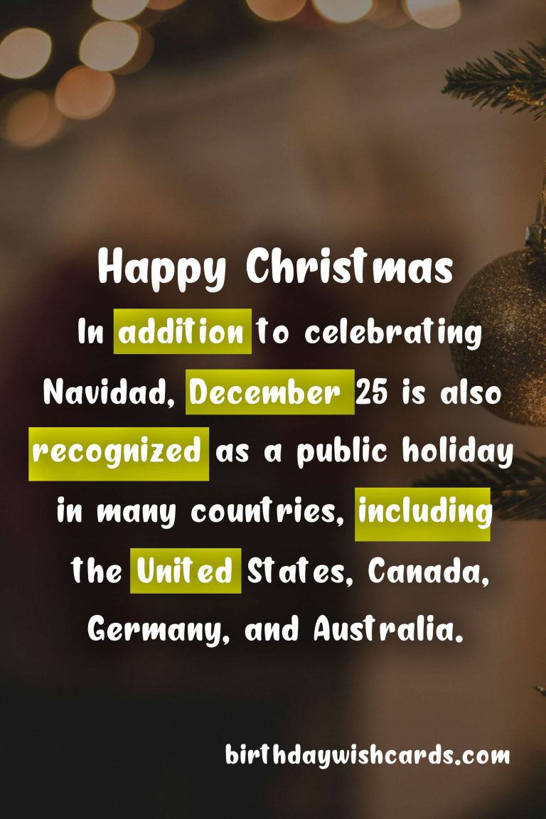 Celebrate Navidad (Christmas) - December 25 with Joy and Happiness