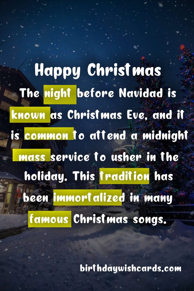 Celebrate Navidad (Christmas) - December 25 with Joy and Happiness