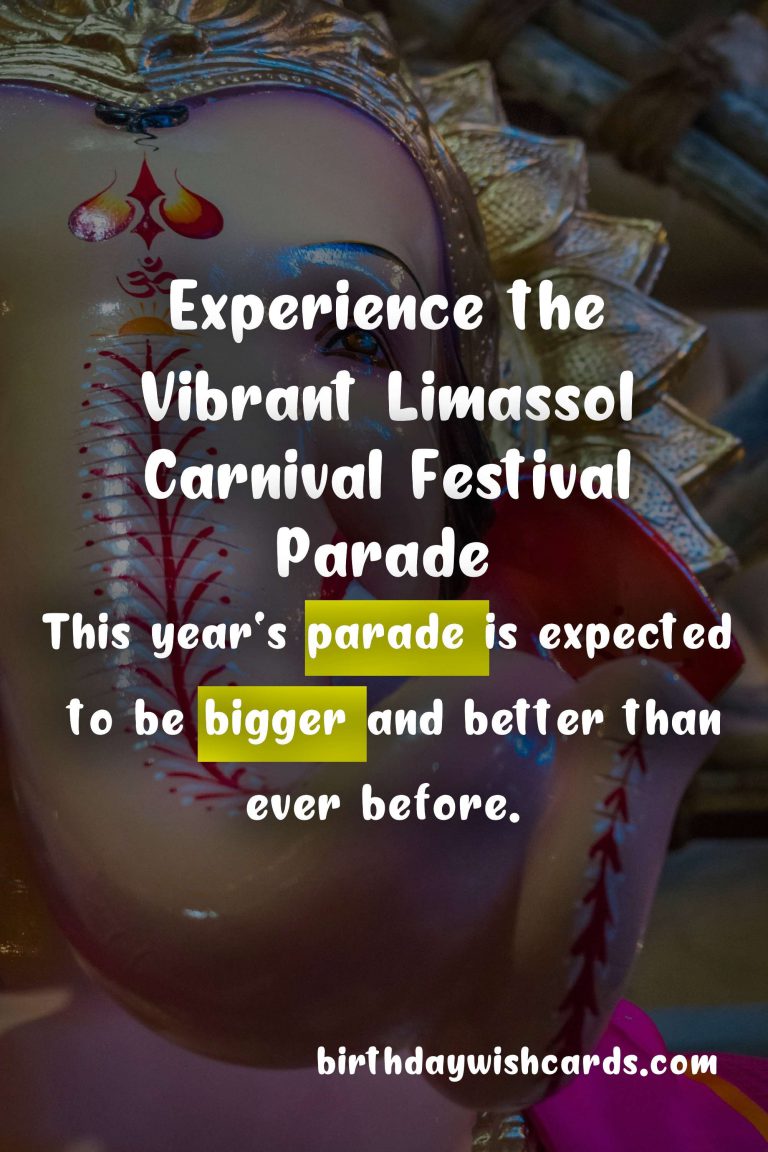 Celebrate the Vibrant Limassol Carnival Festival Parade on February 23rd!