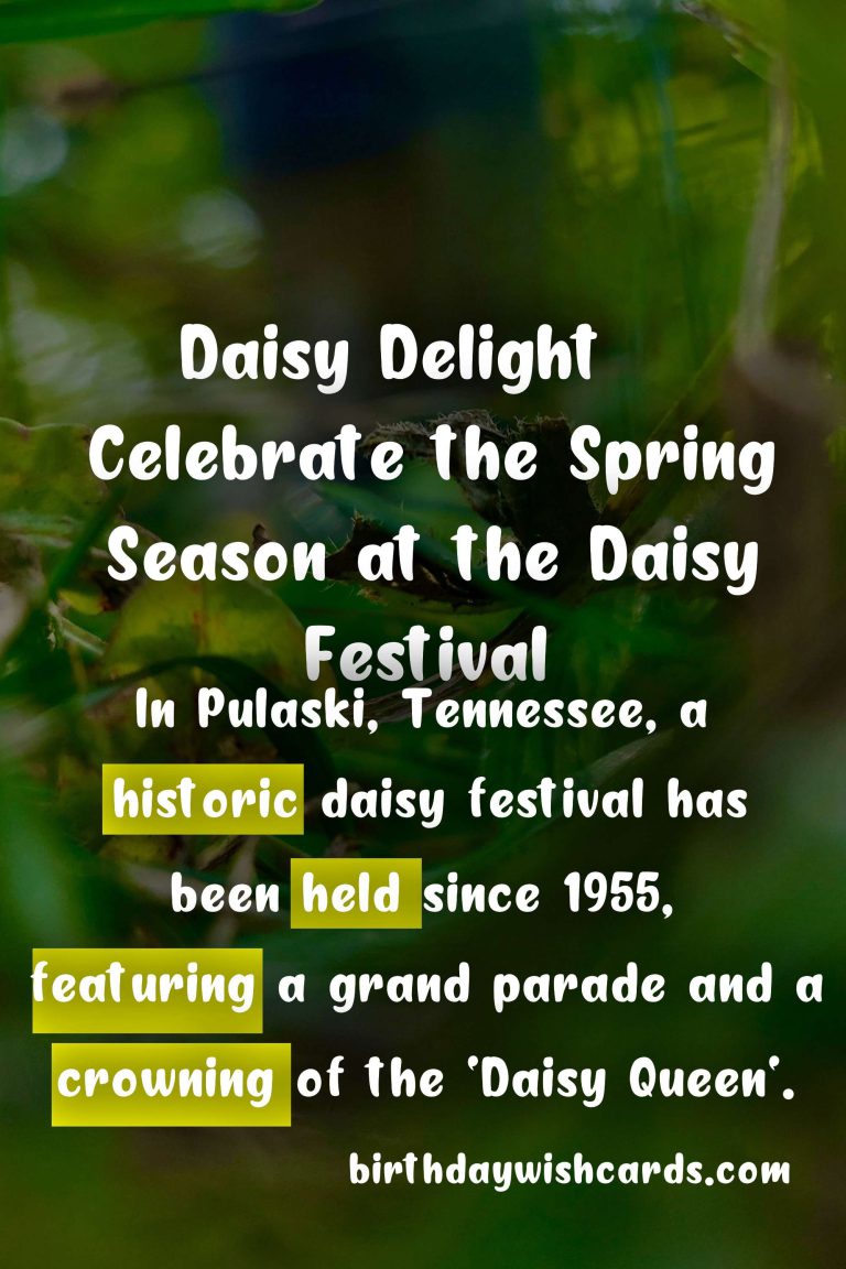 Celebrate the Spring Season with the Joyous Daisy Festival