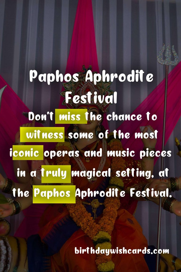 Experience the Magical Paphos Aphrodite Festival with Opera Performances in July/August