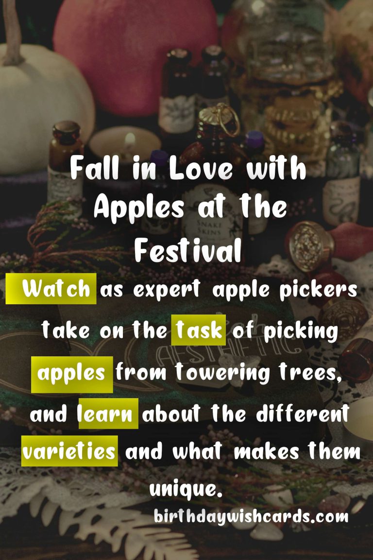 Experience the Sweetness of Fall at the Apple Festival – October