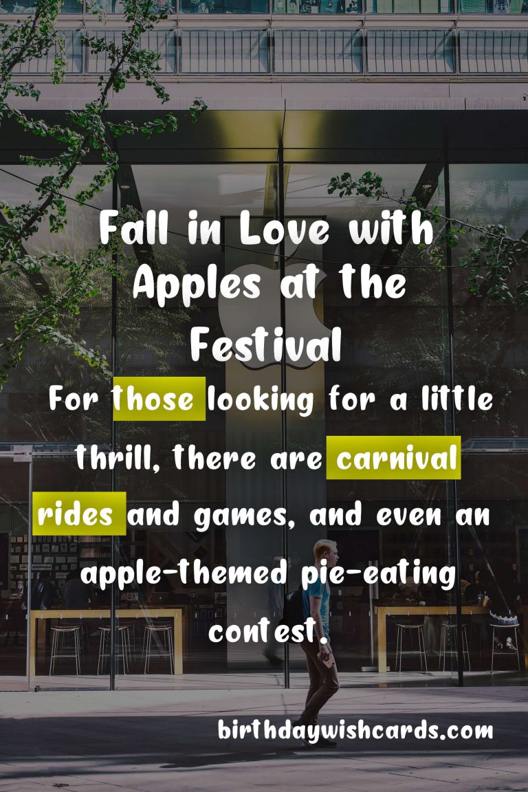 Experience the Sweetness of Fall at the Apple Festival – October
