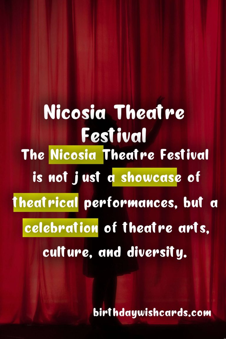 Nicosia Theatre Festival - October 2021: A Celebration of Theatre Arts, Culture, and Diversity