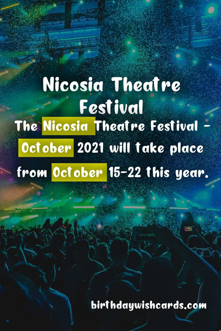 Nicosia Theatre Festival - October 2021: A Celebration of Theatre Arts, Culture, and Diversity