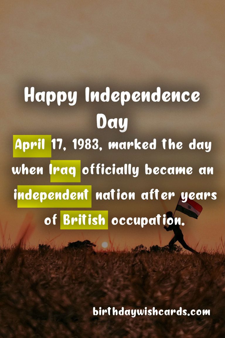 April 17: Independence Day