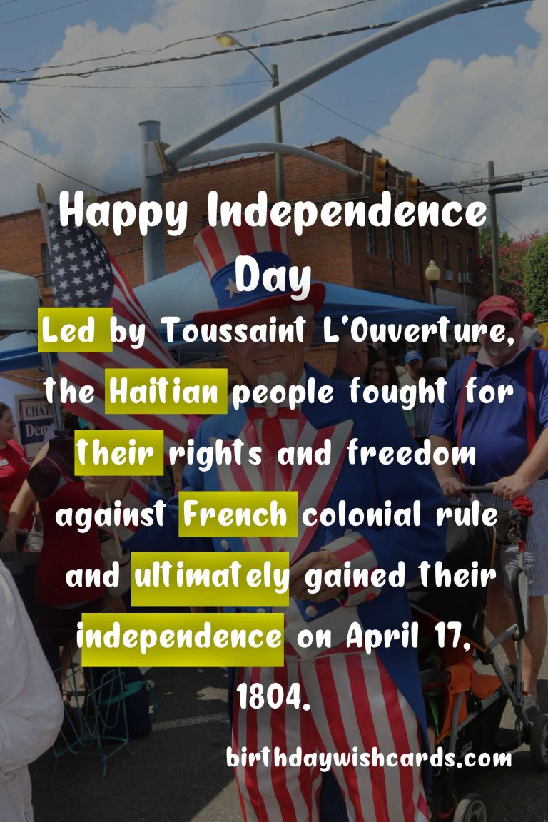 April 17: Independence Day