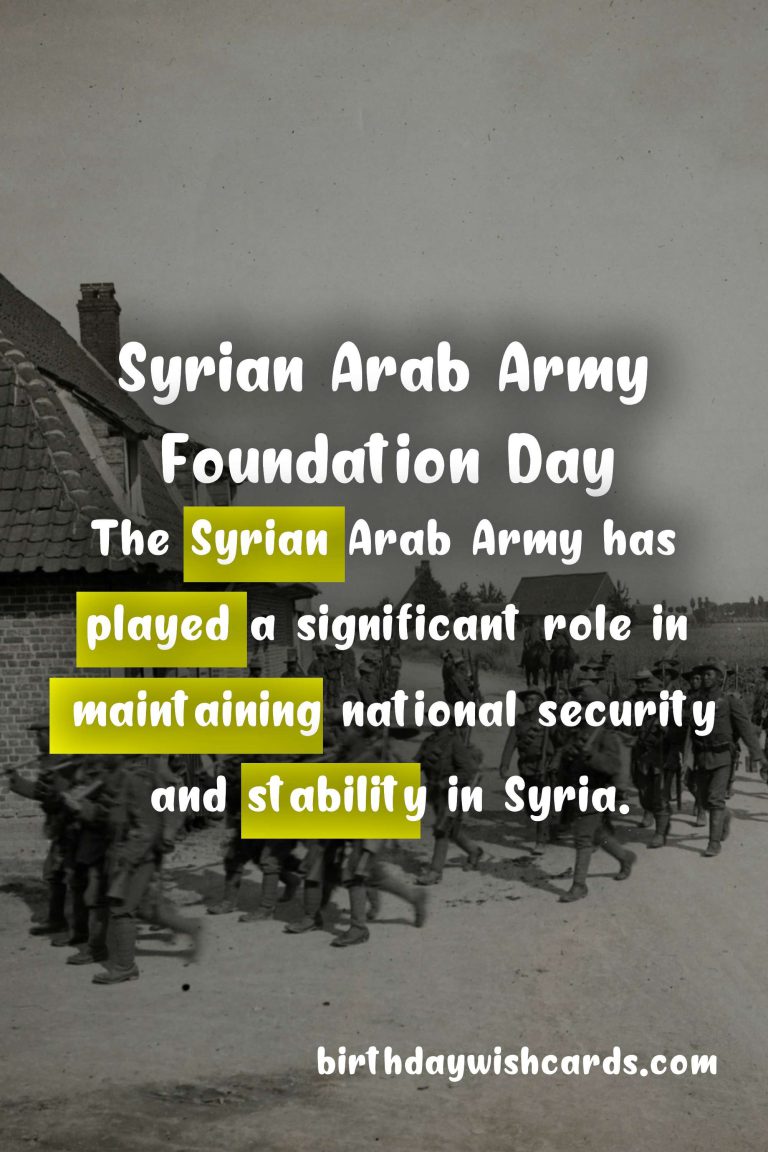 August 1: Syrian Arab Army Foundation Day – Celebrating the Brave and Dedicated Men and Women in Uniform
