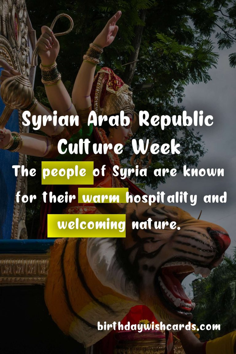 October 1-7: Syrian Arab Republic Culture Week