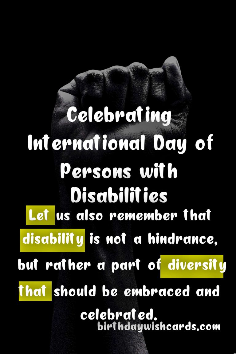 Celebrating International Day of Persons with Disabilities – December 3rd