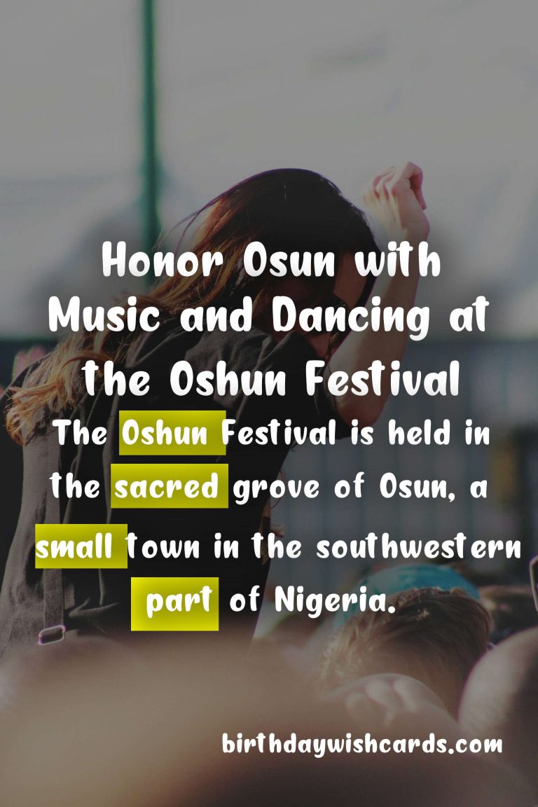 Celebrate the Joyful Oshun Festival from August 5 - August 25