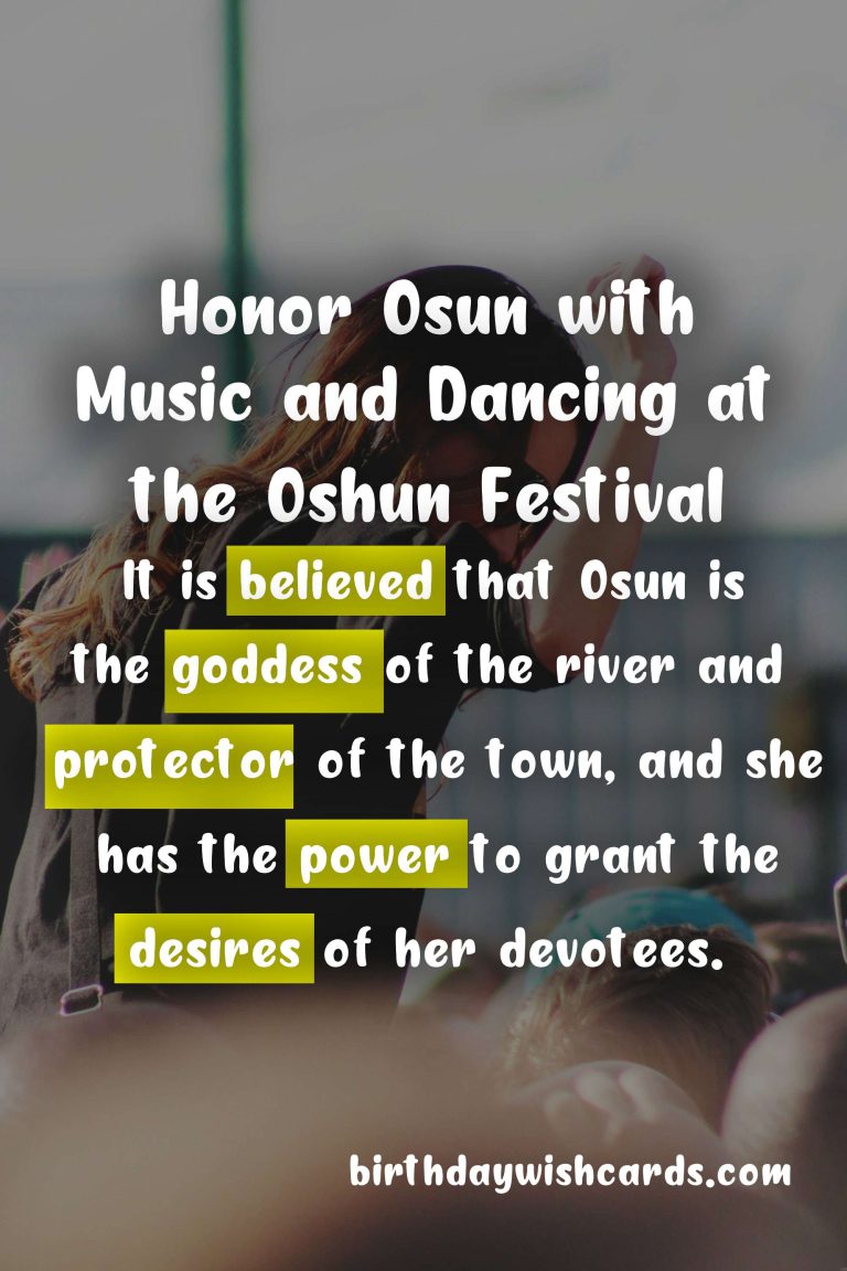 Celebrate the Joyful Oshun Festival from August 5 - August 25