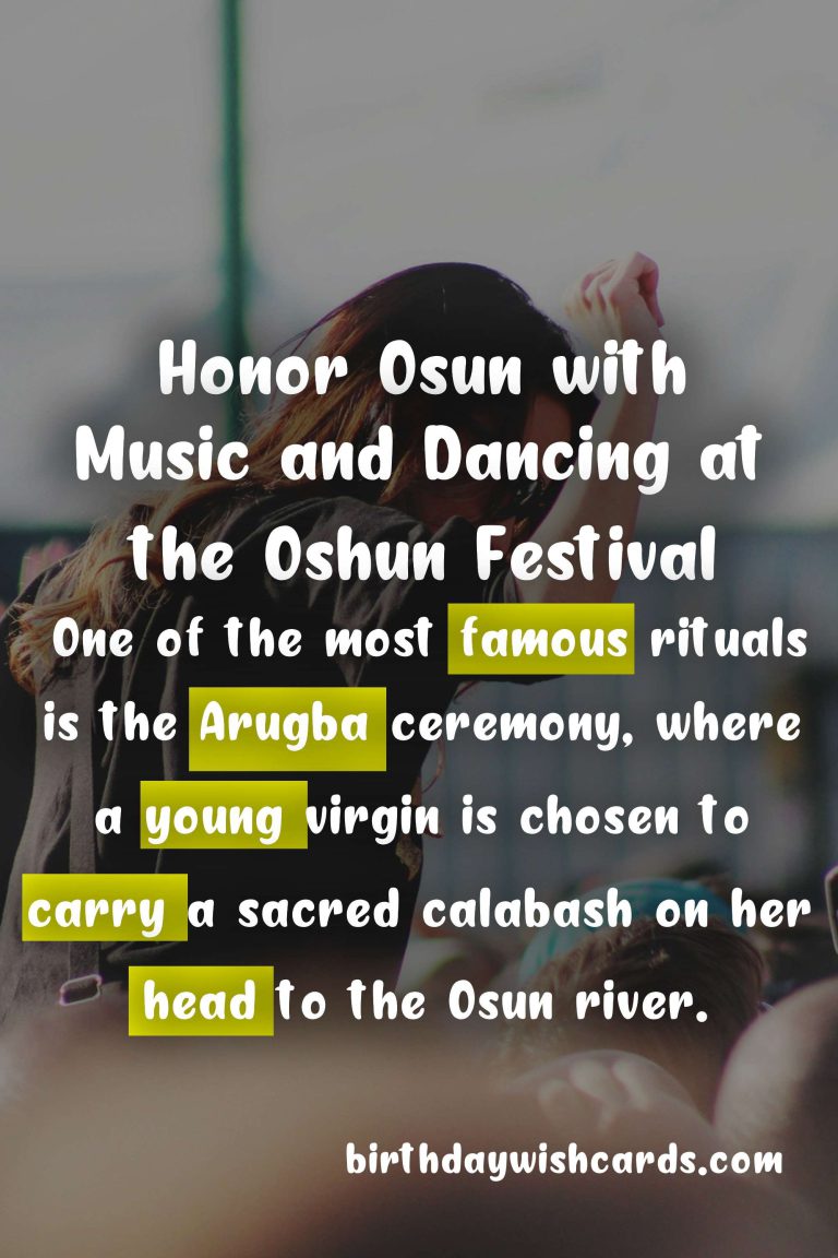 Celebrate the Joyful Oshun Festival from August 5 - August 25
